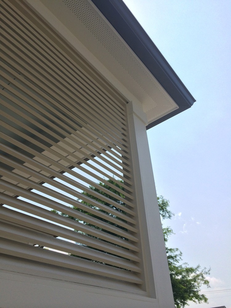 Small wood shutters for patio - Strong Shield